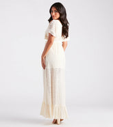 Showcase Your Charm Sheer Lace Maxi Dress